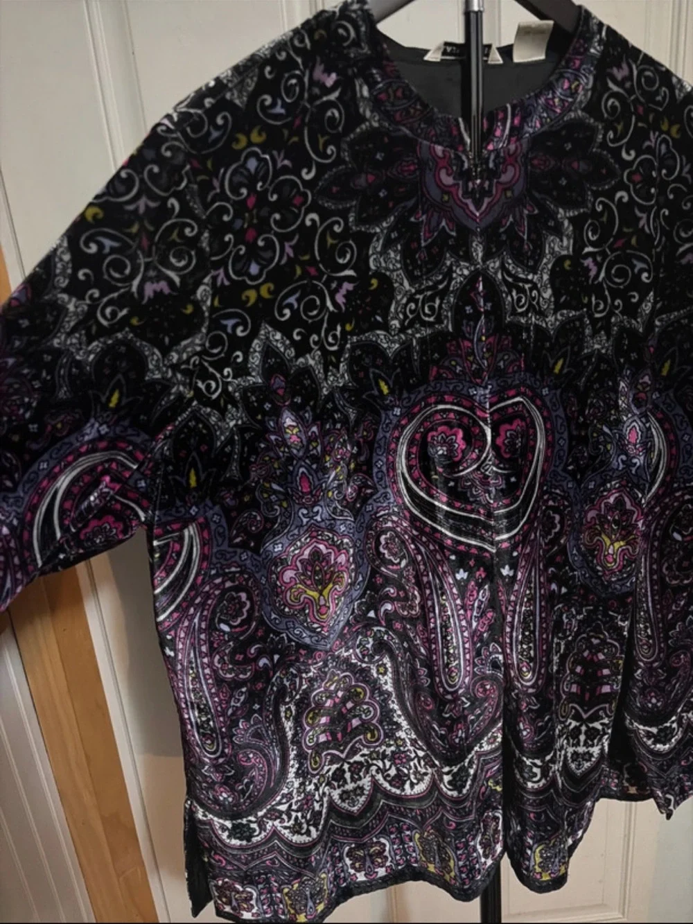 Vintage Laura Ashley Purple Paisley Velour Blazer/ Jacket